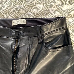 Abercrombie & Fitch Women’s Black Polyurethane Pants